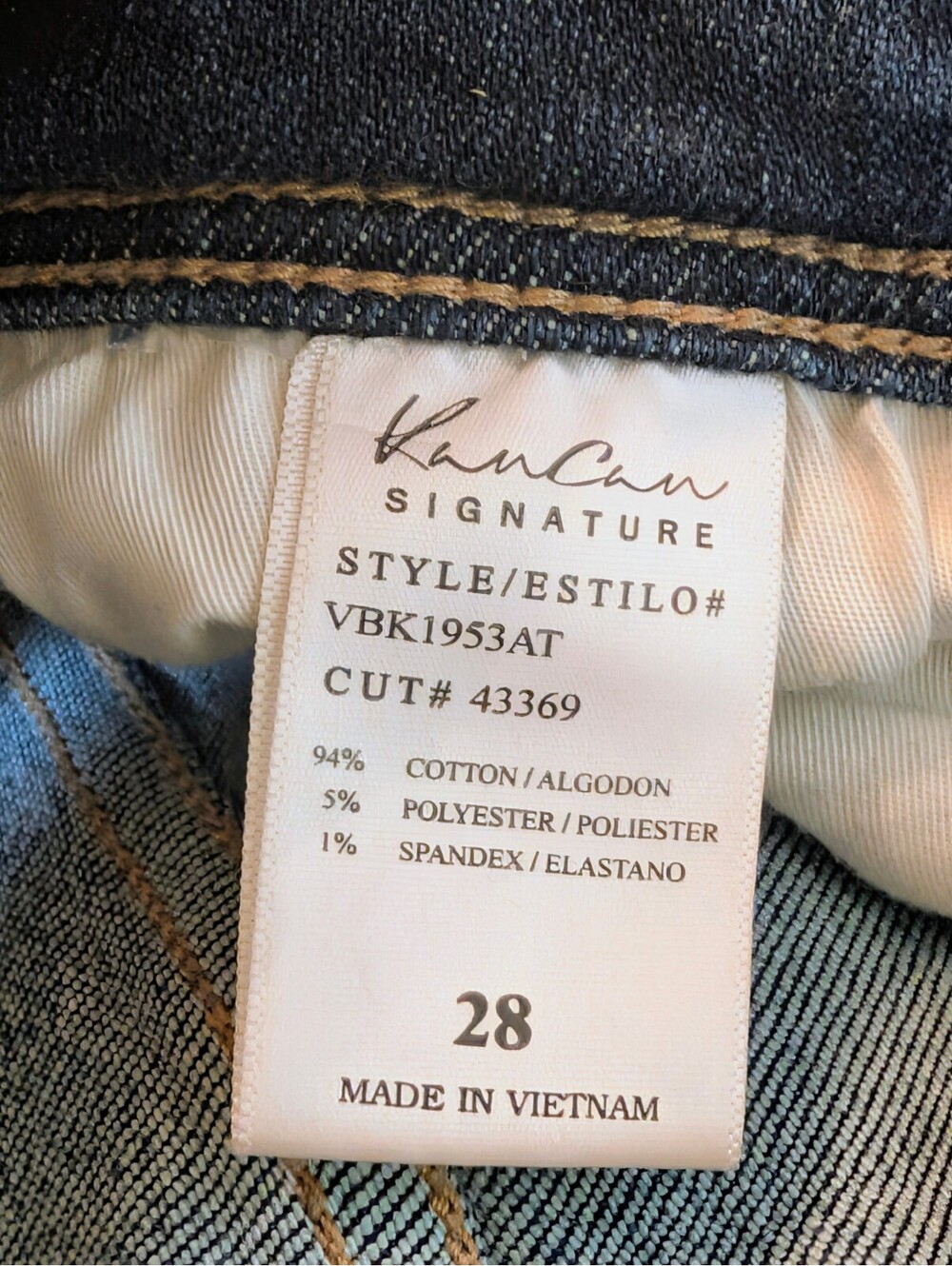 KanCan Kurvy Ultra High Rise Distressed Skinny Jeans Dark Wash Button Fly 28 - Picture 6 of 6